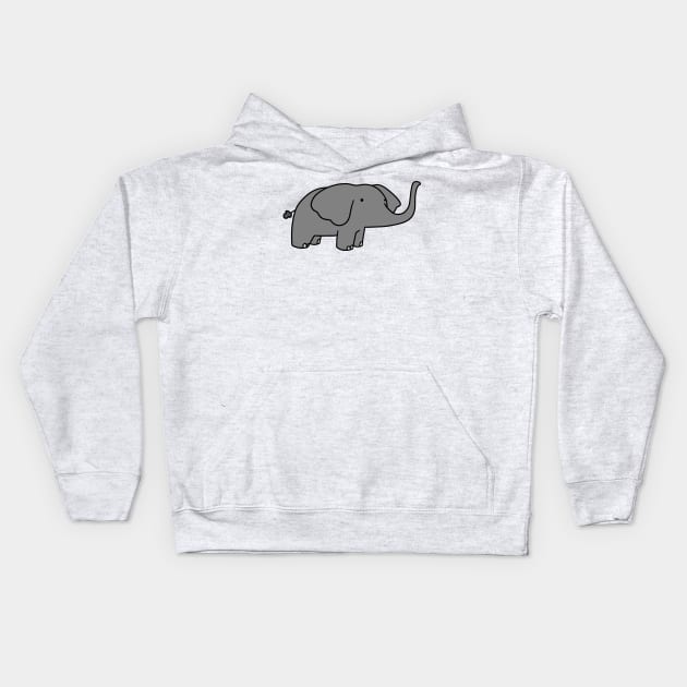 Gray Elephant Kids Hoodie by saradaboru